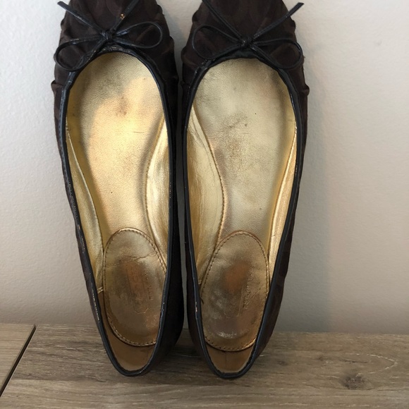 Brown coach flats: size 8 - Picture 4 of 4